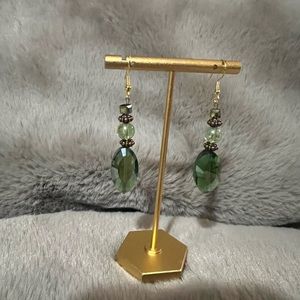 Emerald Green Crystal Earrings